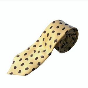 BONWIT TELLER Yellow Silk Tie with Paisley Detail NWT! Vintage dead stoc…